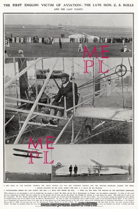 : Charles Rolls, Air Crash Disaster 1910 : Charles Rolls, Air Crash Disaster 1910