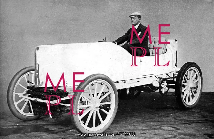 : Charles Rolls in His Racing Car 1903 : Charles Rolls in His Racing Car 1903