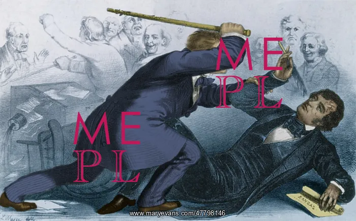 : Charles Sumner Attacked by Andrew Butler : Charles Sumner Attacked by Andrew Butler