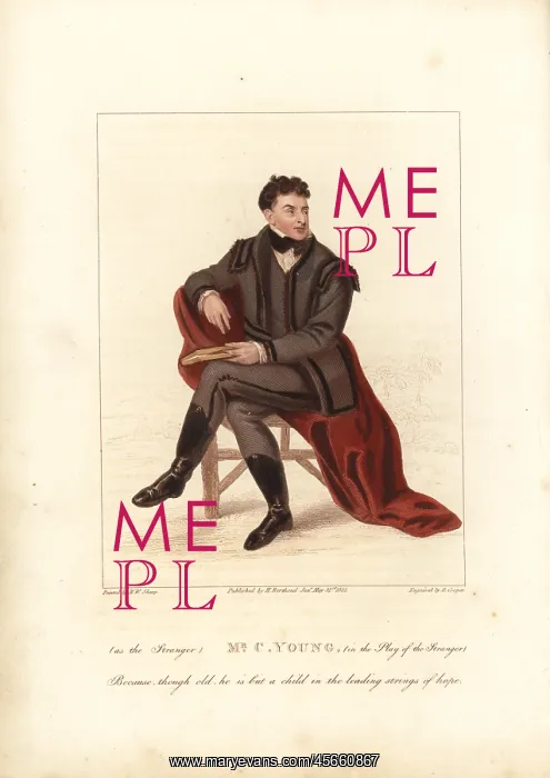 : Charles Young in The Stranger, 1822 : Charles Young in The Stranger, 1822