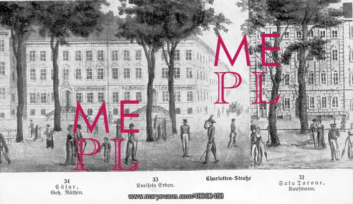 : Charlottenstrasse in Berlin, around 1835 : Charlottenstrasse in Berlin, around 1835