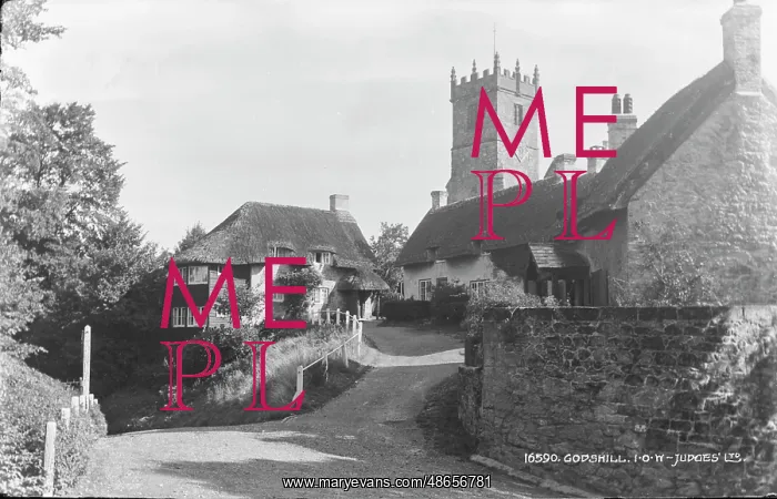 : Charming Village Scene in Godshill : Charming Village Scene in Godshill