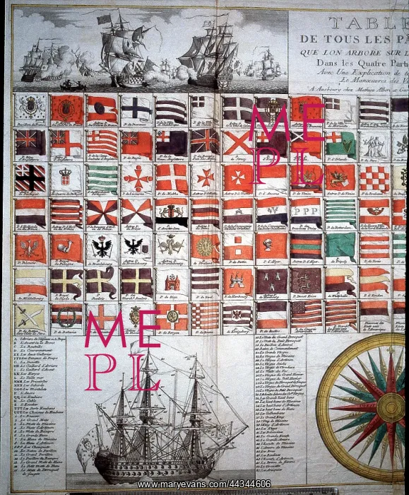 : Chart of the flags of the sea-faring nations of the World : Chart of the flags of the sea-faring nations of the World