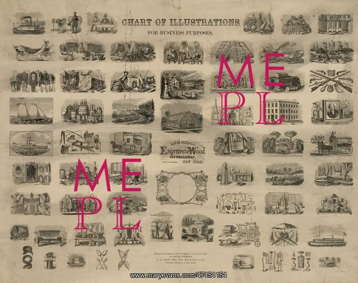 : Chart of illustrations for business purposes : Chart of illustrations for business purposes