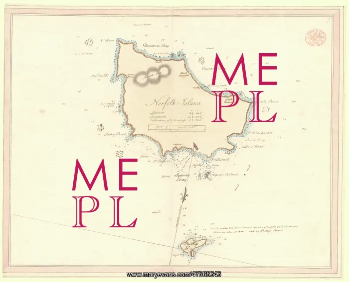 : Chart of Norfolk, Nepean and Phillip Islands : Chart of Norfolk, Nepean and Phillip Islands