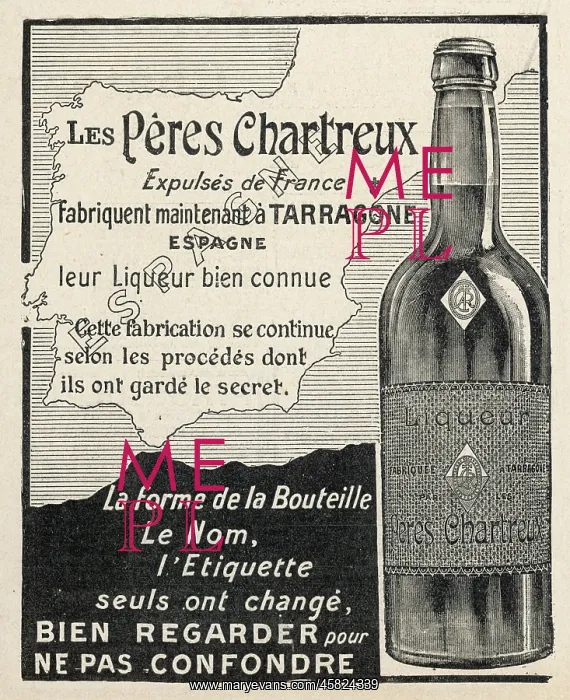 : CHARTEUSE ADVERT 1906 : CHARTEUSE ADVERT 1906