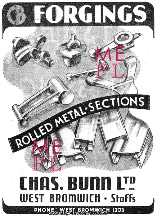 : Chas Bunn. West Bromwich. Forgings & : Chas Bunn. West Bromwich. Forgings &