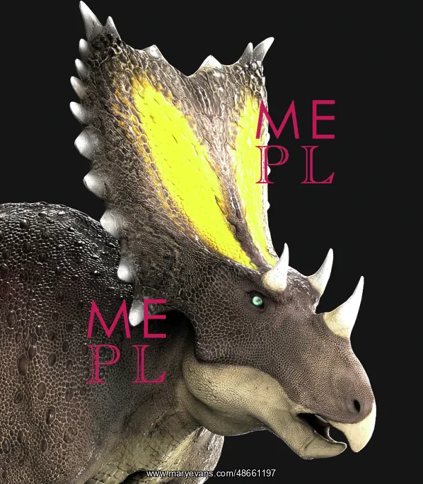 : Chasmosaurus dinosaur portrait : Chasmosaurus dinosaur portrait