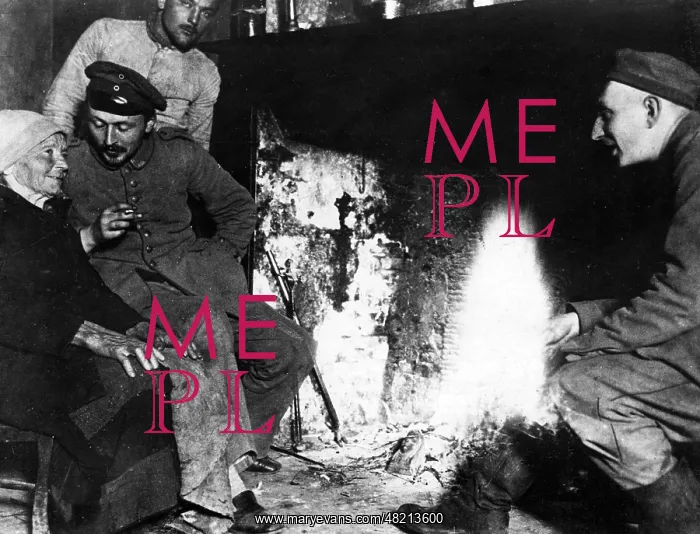 : Chat at the fireplace, 1915 : Chat at the fireplace, 1915