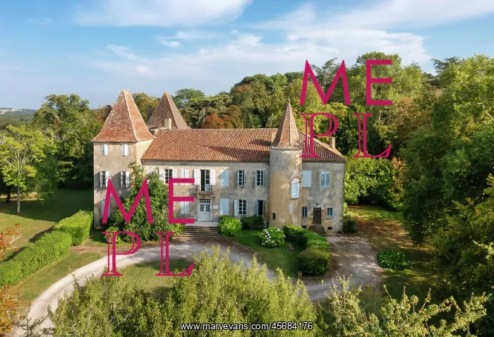 : Chateau de Castelmore, Lupiac, Gers, Occitania, France : Chateau de Castelmore, Lupiac, Gers, Occitania, France