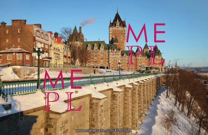: Chateau Frontenac and Dufferin Terrace, Quebec : Chateau Frontenac and Dufferin Terrace, Quebec