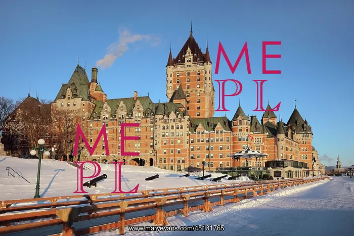 : Chateau Frontenac and Dufferin Terrace, Quebec : Chateau Frontenac and Dufferin Terrace, Quebec
