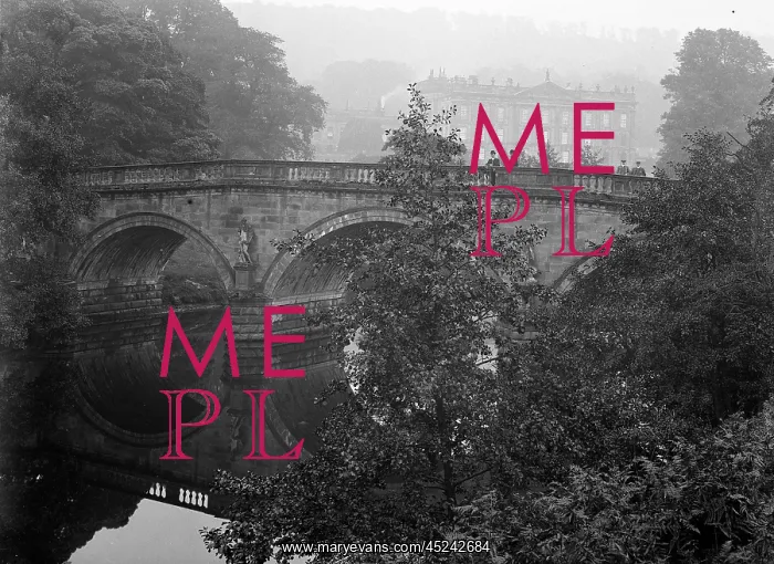 : Chatsworth House and Bridge : Chatsworth House and Bridge
