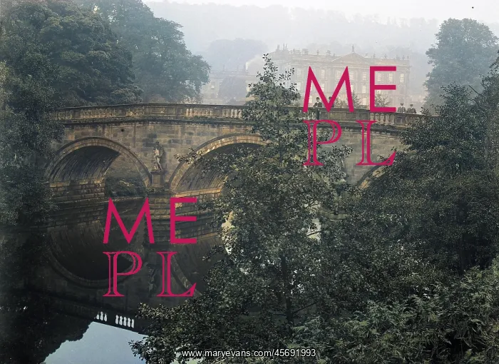 : Chatsworth House and Bridge : Chatsworth House and Bridge