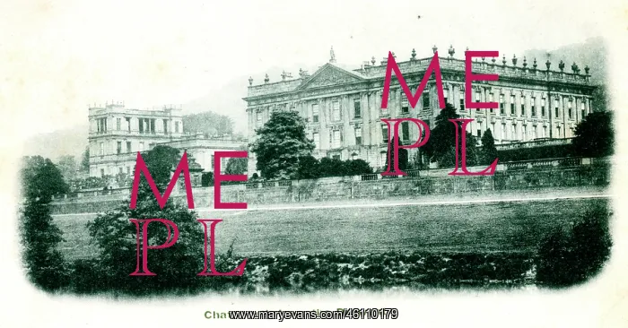 : Chatsworth House from the River Derwent : Chatsworth House from the River Derwent