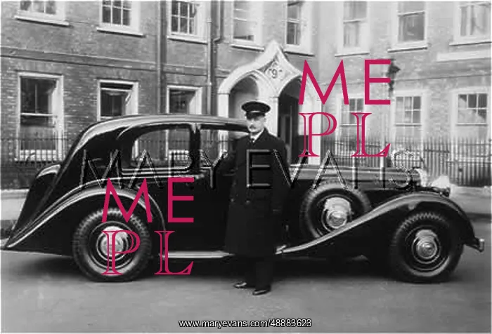 : CHAUFFEUR WAITS BY CAR : CHAUFFEUR WAITS BY CAR