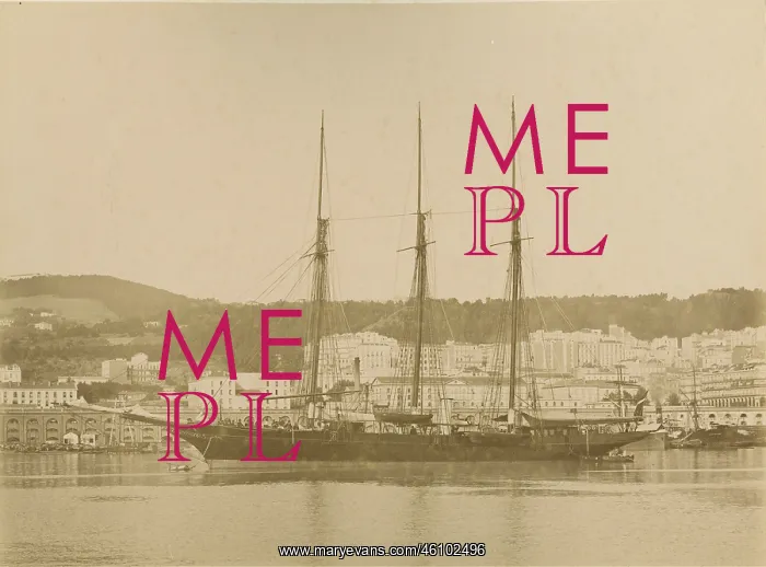 : The Chazalie in the harbour of Algiers. Empress : The Chazalie in the harbour of Algiers. Empress