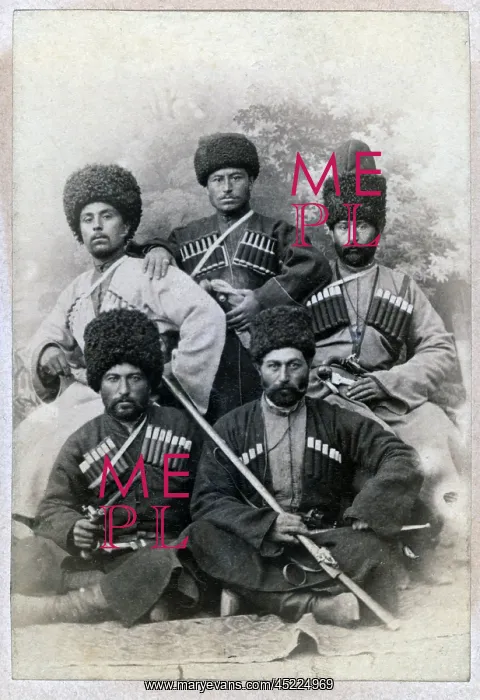 : Chechen Cossacks. Wedding party group portrait ? : Chechen Cossacks. Wedding party group portrait ?