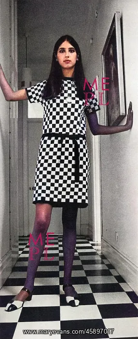 : Checked jersey dress from The Shop : Checked jersey dress from The Shop