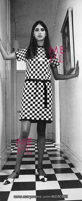 : Checked jersey dress from The Shop : Checked jersey dress from The Shop
