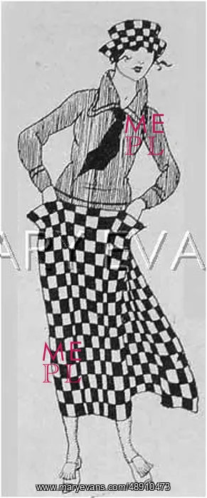 : CHECKERBOARD SKIRT 1918 : CHECKERBOARD SKIRT 1918