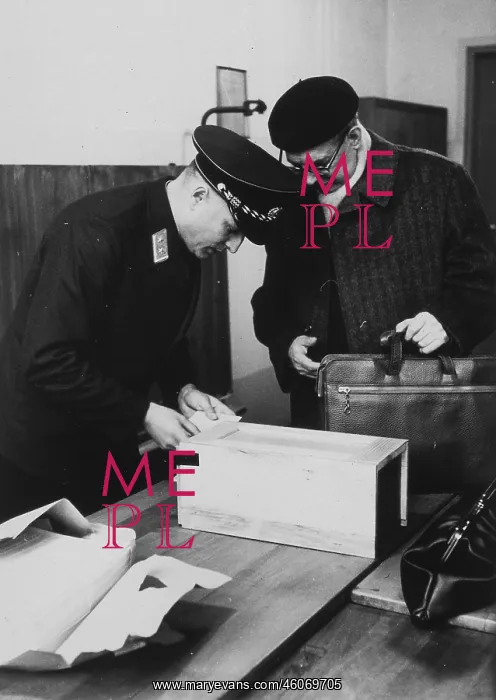  : Checking permits, Berlin, 1960s