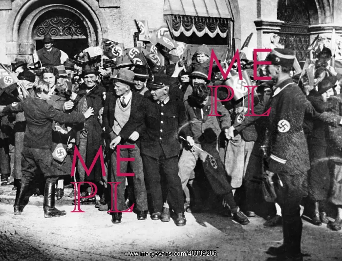 : Cheering Austrians in Kufstein, 1938 : Cheering Austrians in Kufstein, 1938