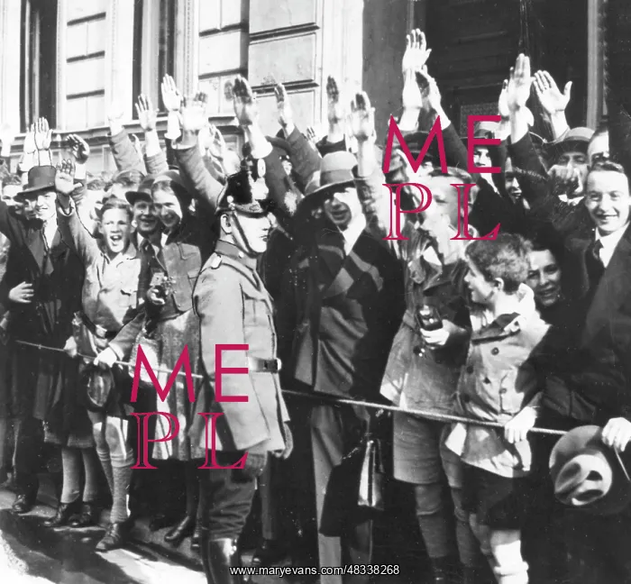 : Cheering NSDAP supporters, 1931 : Cheering NSDAP supporters, 1931