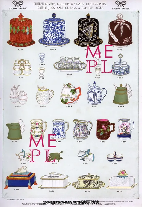 : Cheese Covers, Egg Cups, Pots and Jugs, Plate 38 : Cheese Covers, Egg Cups, Pots and Jugs, Plate 38