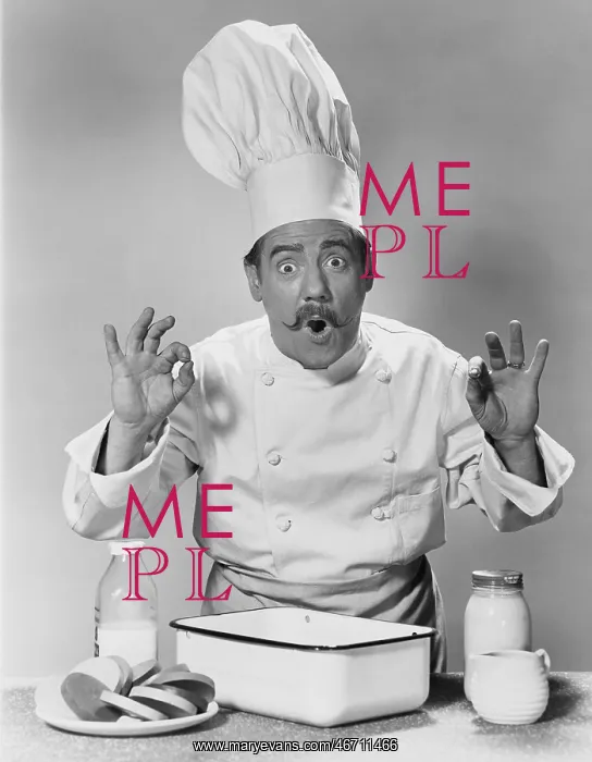 : Chef in the kitchen saying OK : Chef in the kitchen saying OK