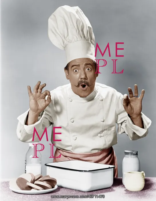: Chef in the kitchen saying OK : Chef in the kitchen saying OK