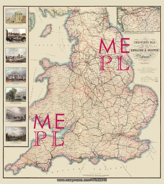 : Cheffins Map of the English and Scotch Railways : Cheffins Map of the English and Scotch Railways