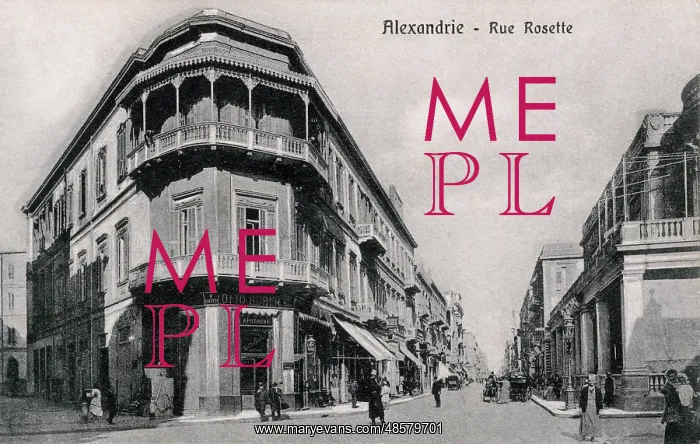 : Chemist at the corner of Rue Rosette in Alexandria, Egypt : Chemist at the corner of Rue Rosette in Alexandria, Egypt