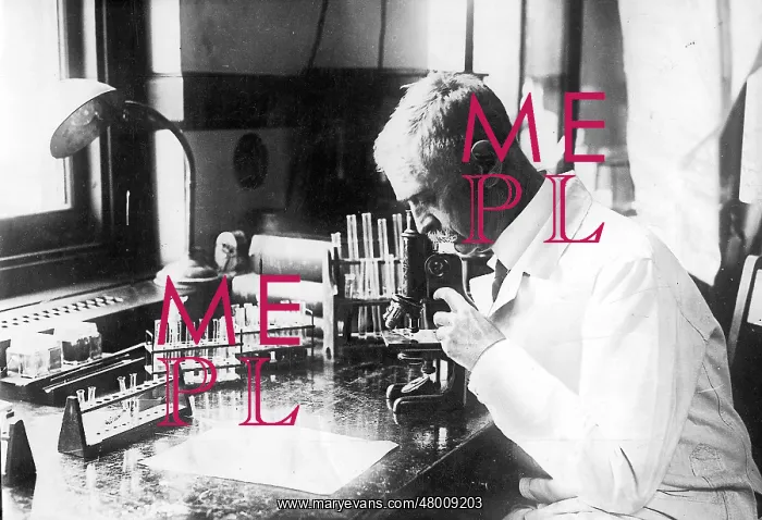 : The chemist and physician Karl Landsteiner in his lab : The chemist and physician Karl Landsteiner in his lab