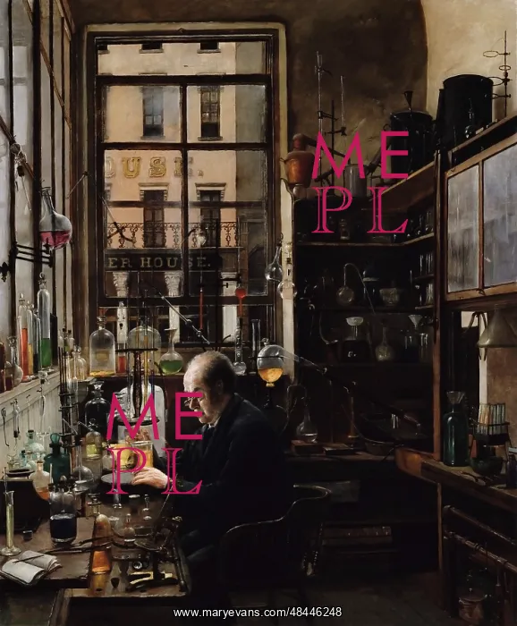  : Chemist Thomas Price engrossed in his work in