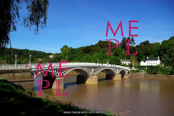 : Chepstow Bridge over the River Wye : Chepstow Bridge over the River Wye