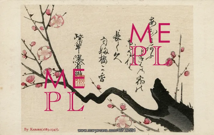 : A Cherry Blossom Branch by Ogata Kenzan : A Cherry Blossom Branch by Ogata Kenzan