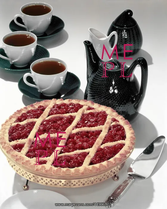: Cherry Pie Lattice Crust Coffee Pot and Cups : Cherry Pie Lattice Crust Coffee Pot and Cups