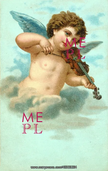  : Cherub playing a violin