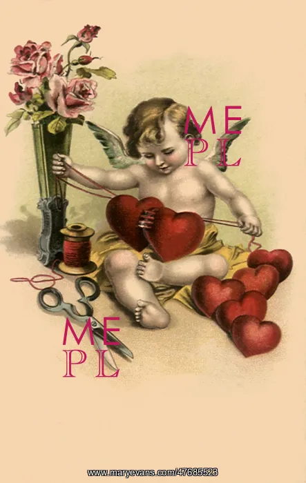  : Cherub Stringing Hearts