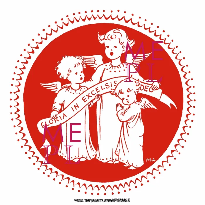 : Three Cherubs singing Gloria in Excelsis Deo : Three Cherubs singing Gloria in Excelsis Deo