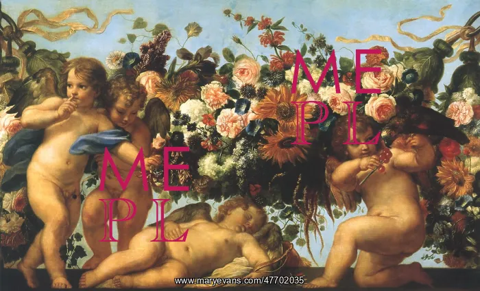 : Cherubs Support Garland : Cherubs Support Garland