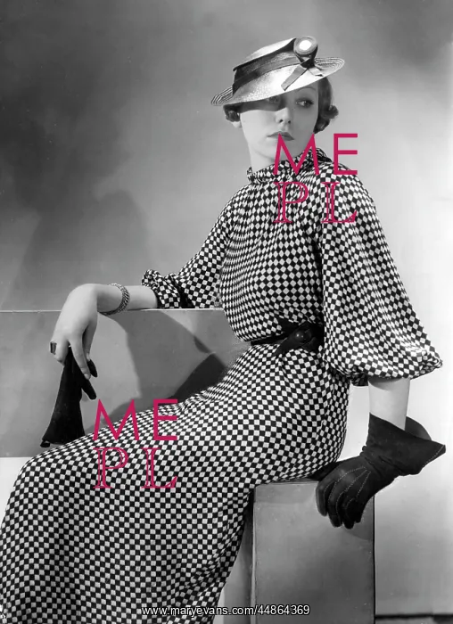 : Chess Board Frock 1930s : Chess Board Frock 1930s