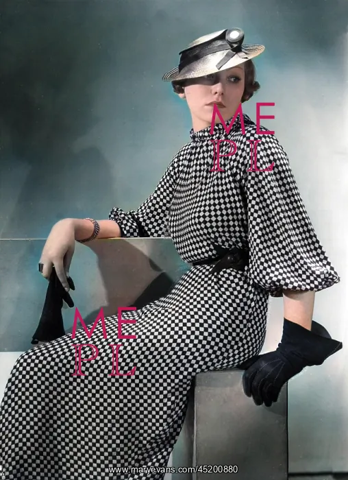: Chess Board Frock 1930s : Chess Board Frock 1930s
