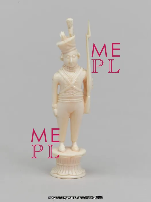  : 'Chess PIece, made in Berhampur, India, 1820