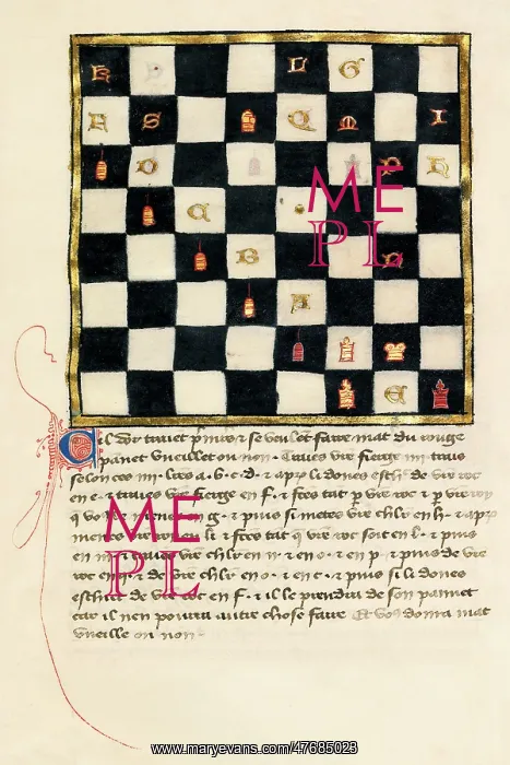 : Chess Problem, 14th Century : Chess Problem, 14th Century