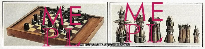 : Chess set made from gun cartridges, WW1 : Chess set made from gun cartridges, WW1