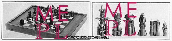 : Chess set made from gun cartridges, WW1 : Chess set made from gun cartridges, WW1