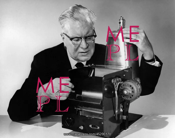 : Chester Carlson 1906-1968 with the first ? : Chester Carlson 1906-1968 with the first ?