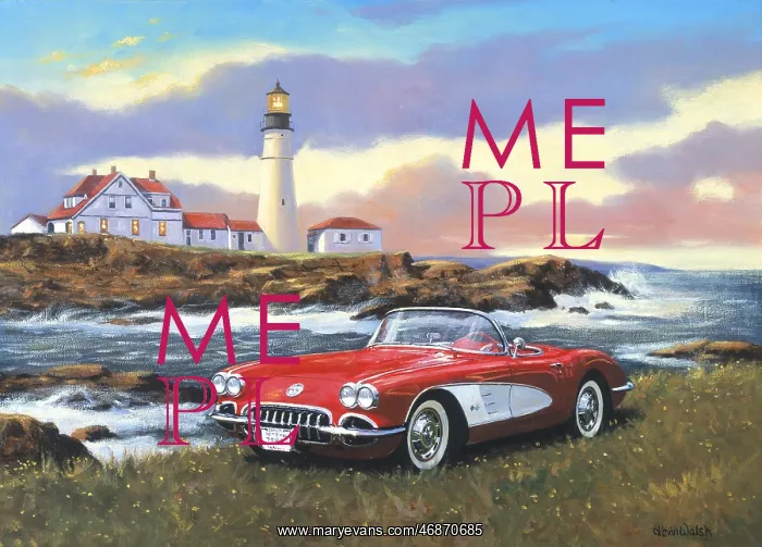 : Chevrolet Corvette at the coast, USA : Chevrolet Corvette at the coast, USA